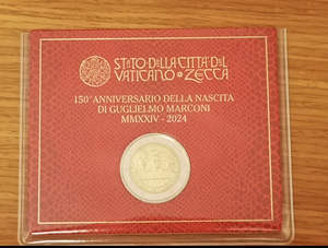 2 евро 2024 Ватикан Marconi BU (3 фото из 3)