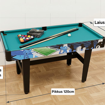 Компактный и стильный бильярдный стол 120cm×58cm×69cm