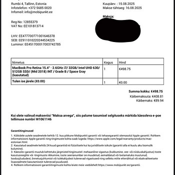 MacBook Pro Retina 15.4"