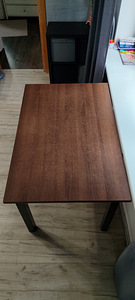 Кухонный стол 120x80x75, обеденный стол, тёмно-коричневый (2 фото из 5)