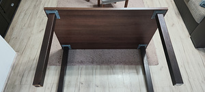 Кухонный стол 120x80x75, обеденный стол, тёмно-коричневый (5 фото из 5)