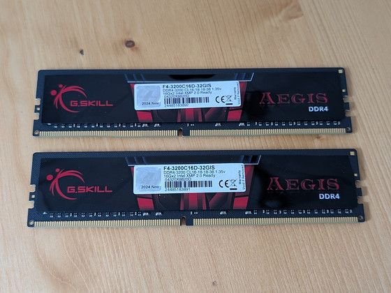 G SKILL DDR4 2x16GB (32GB) 3200MHz RAM
