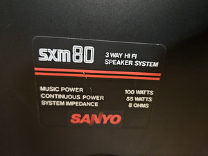Sanyo SXM-80 3-ribaline Hi-Fi kõlar (5 foto / 5)