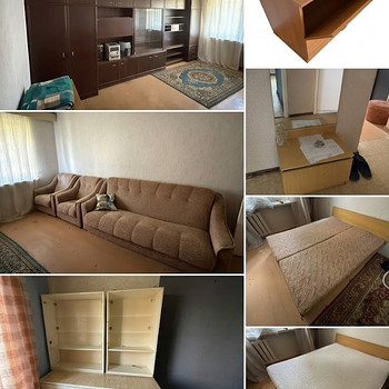 Стенка, диван, кровать