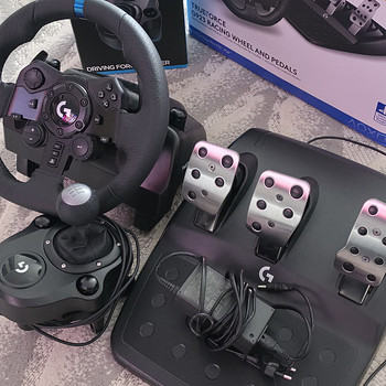 Руль Logitech G923 для PC/PS4/PS5 + рычаг переключения перед