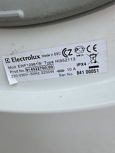 Pesumasin Electrolux EWF12981W 7kg (5 foto / 5)