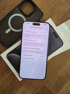 iPhone 15 Pro Max 256Gb Black, чек о покупке и гарантия (1 фото из 2)