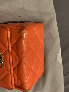 Chanel Mini Clutch with Pearl Chain - Red Quilted Lambskin (8 foto / 10)