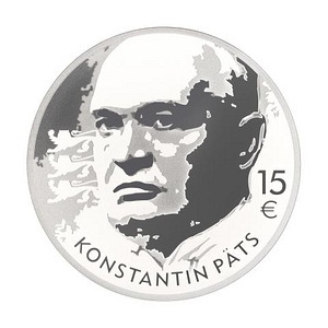 Серебряная монета Konstantin Päts 150 (3 фото из 3)