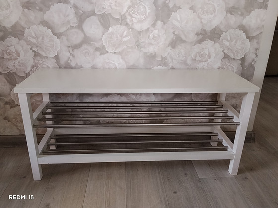 Скамья Ikea с полкой для обуви
