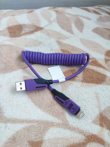 DINIJIE спиральный кабель 4-в-1 – USB-C/Type-C (3 фото из 5)