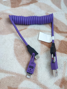 DINIJIE спиральный кабель 4-в-1 – USB-C/Type-C (4 фото из 5)