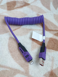 DINIJIE спиральный кабель 4-в-1 – USB-C/Type-C (5 фото из 5)