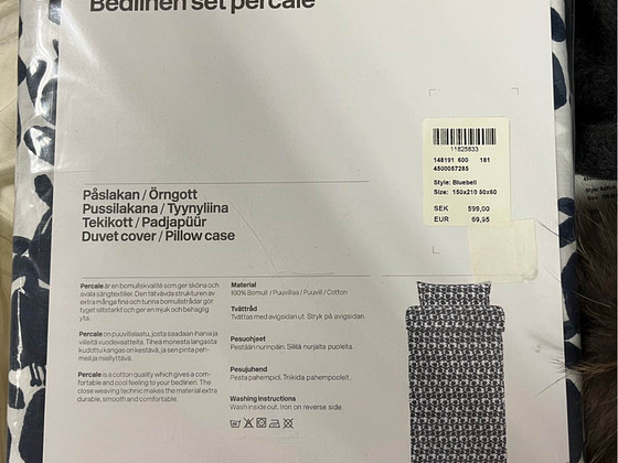 Voodipesu komplekt 100% cotton / puuvill - UUS/NEW Hemtex