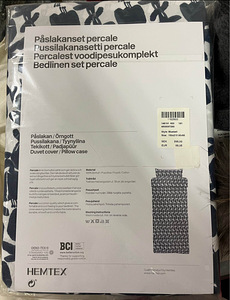Voodipesu komplekt 100% cotton / puuvill - UUS/NEW Hemtex (2 foto / 2)