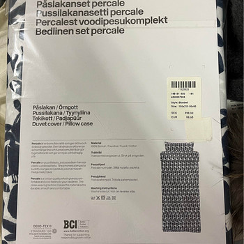 Voodipesu komplekt 100% cotton / puuvill - UUS/NEW Hemtex