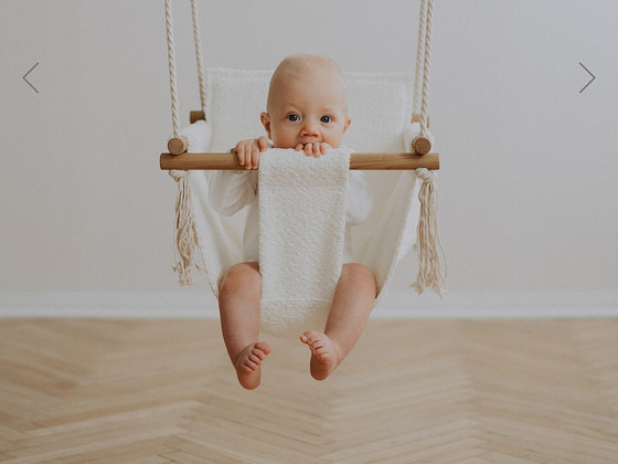 НОВАЯ детская качель NofiKIDS BaBi lumevalge (белоснежная)