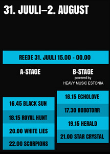 Pilet Day 1 - SCORPIONS (GER), WHITE LIES (UK) | Tallinn Roc (2 foto / 2)