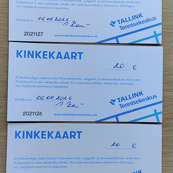 Tallink Tennisekeskus kinkekaart