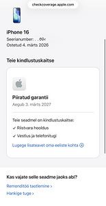 Apple iPhone 16 Ultramarine 128GB uueväärne! Aku 100% (8 foto / 8)
