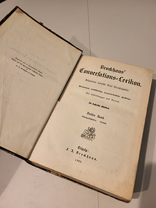 Antiikne Brockhausi entsüklopeedia 1882. aasta originaal (7 foto / 7)