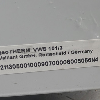 Vaillant геотермальный тепловой насос geo THERM VWS 101/3 10
