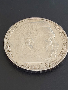Hõbemünt 5 Reichsmark 1936 (Saksamaa, Berliin "A") (1 foto / 3)