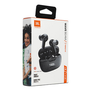 Wireless earphones JBL IP54 IPX2 Wave Beam black (1 foto / 2)