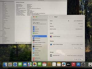 Apple Macbook Air 13 M3 24/512GB Space Gray ENG, nagu uus! (7 foto / 9)