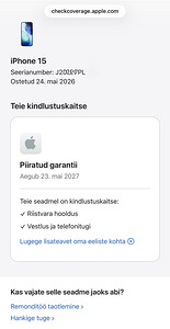 Apple iPhone 15 Blue v heas korras. Aku 100% Gar 05.2027 (9 foto / 9)