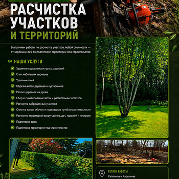 Расчистка участков и территорий