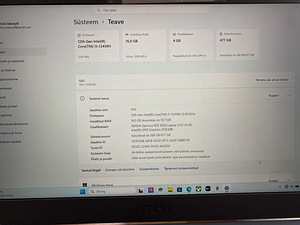 Müüa heas seisukorras MSI Thin 15 B12UC mängu-tööarvuti. (5 foto / 5)