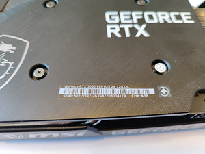 Müüa graafikakaart MSI GeForce RTX 3060 Ventus 2X 12G OC (6 foto / 6)
