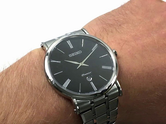Uus käekell Seiko Premier SKP393P1, safiirklaas