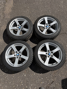 17" диски Dezent 5x120 + шипованные шины 225/45/17 (8 мм) (6 фото из 8)