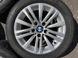 16" оригинальные диски BMW style 283 5x120 + шипованные шины 205/55 (4 фото из 7)
