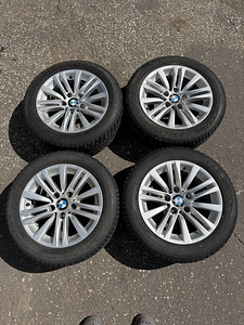 16" оригинальные диски BMW style 283 5x120 + шипованные шины 205/55 (6 фото из 7)