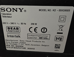 Teler Sony KD-55XG9505 (2 foto / 2)