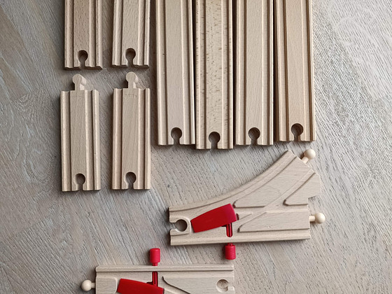 BRIO рельсы 8 шт. и стрелки 2 шт.