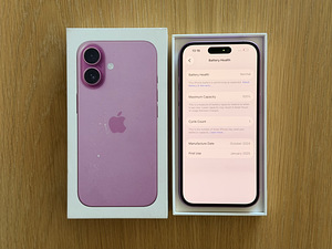 Apple iPhone 16 Pink 128gb uueväärne. Aku 100% cycle count 1 (7 foto / 8)