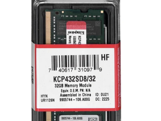 Sülearvuti mälu Kingston 32GB DDR4 3200MHz SO-DIMM