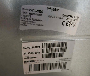 Стиральная машина Whirlpool PWTL29126 6,5 кг 1200 об/мин (6 фото из 7)