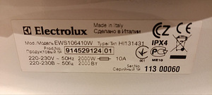 Pesumasin Electrolux EWS 106410 W (4 foto / 4)