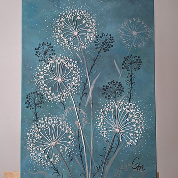 Maal "Võililled" 70x50. Картина "Одуванчики" 70х50.