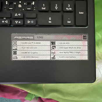 Sülearvuti Acer Aspire 5742