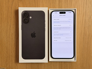 Apple iPhone 16 Plus Black 128GB uueväärne. Aku 100% (8 foto / 9)
