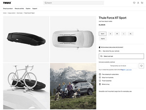 Thule Force XT Sport багажный бокс на крышу / лыжный бокс (2 фото из 3)