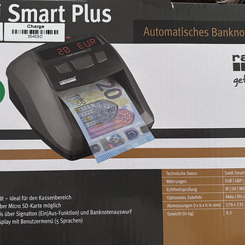 Ratiotec Soldi Smart Plus rahatähtede kontrollseade – EUR/GB