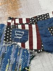 Japanese Brand Original Vintage Mini Shorts US Flag Print (3 foto / 6)