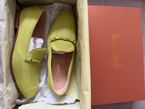 Baldinini Original New Green Leather Loafers (6 foto / 9)